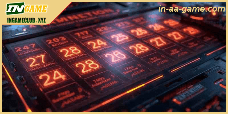 Online lottery number selection interface