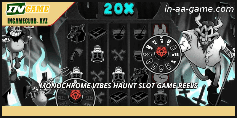 Monochrome vibes haunt slot game reels