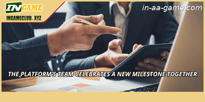 The platform’s team celebrates a new milestone together